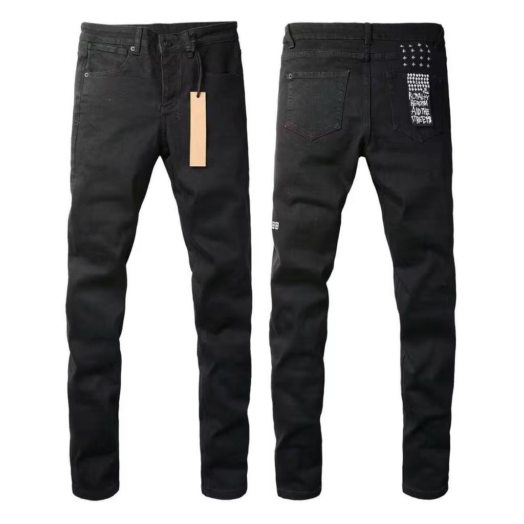 Blue Ripped Jeans High Street Casual Pants