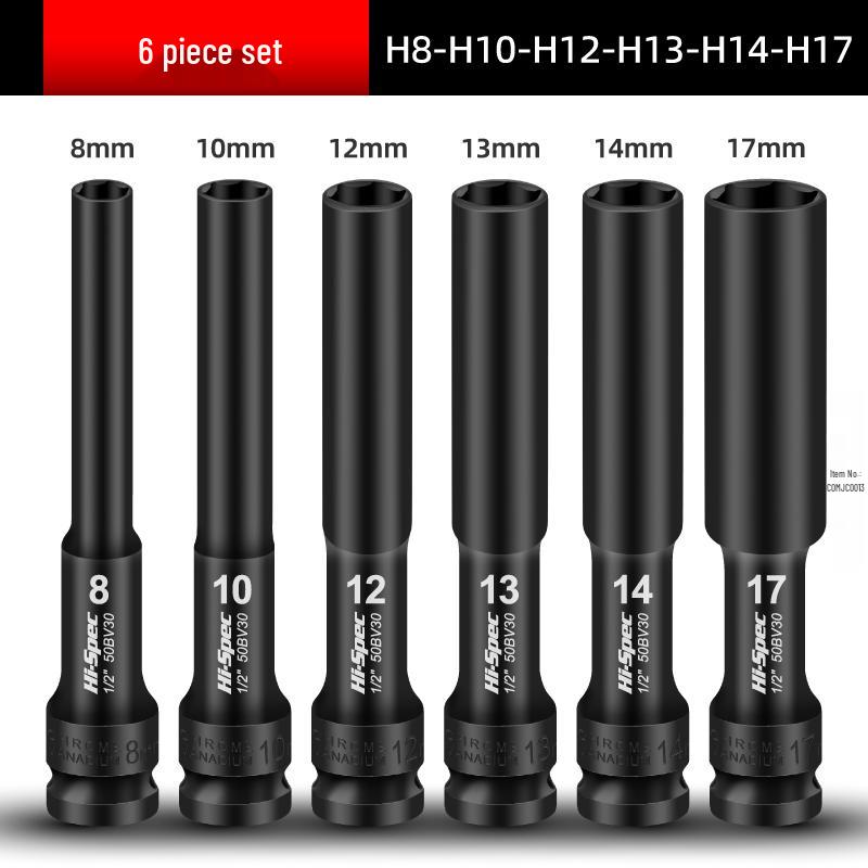 Extended Thin-Walled Hex Deep Impact Socket 8mm for Electric Wrench
