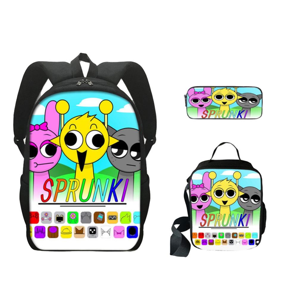 Large-capacity Backpack For Primary And Secondary School Students, Cartoon Shoulder Bag And Pencil Case For Children