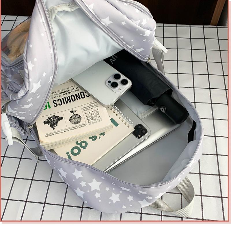 New high-value, fresh, sweet and cute stars, light backpack for junior high school students