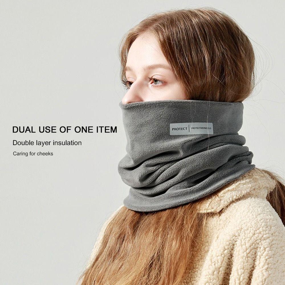 Bandana Esportiva de Cor Sólida Lã Cachecol de Ciclismo À Prova de Vento Touca Cachecol de Rosto Esqui