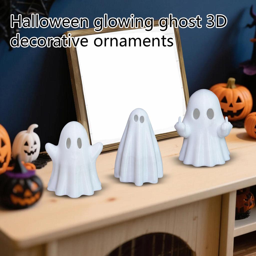 3D Glowing Halloween Decoration with LED Light for Party Table Centerpiece