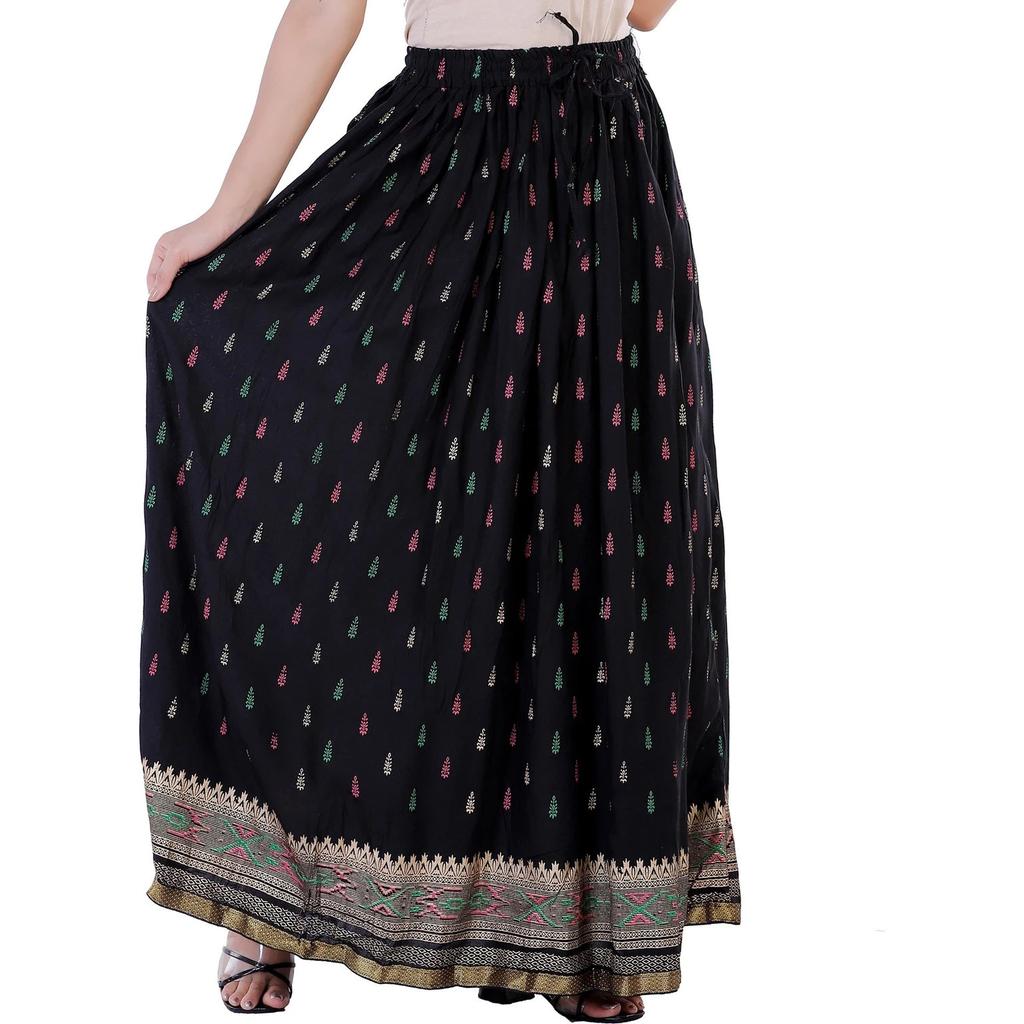 Indian Women's Casual Wear Long Skirt Bollywood Party Wear Ethnic Flared Skirt
