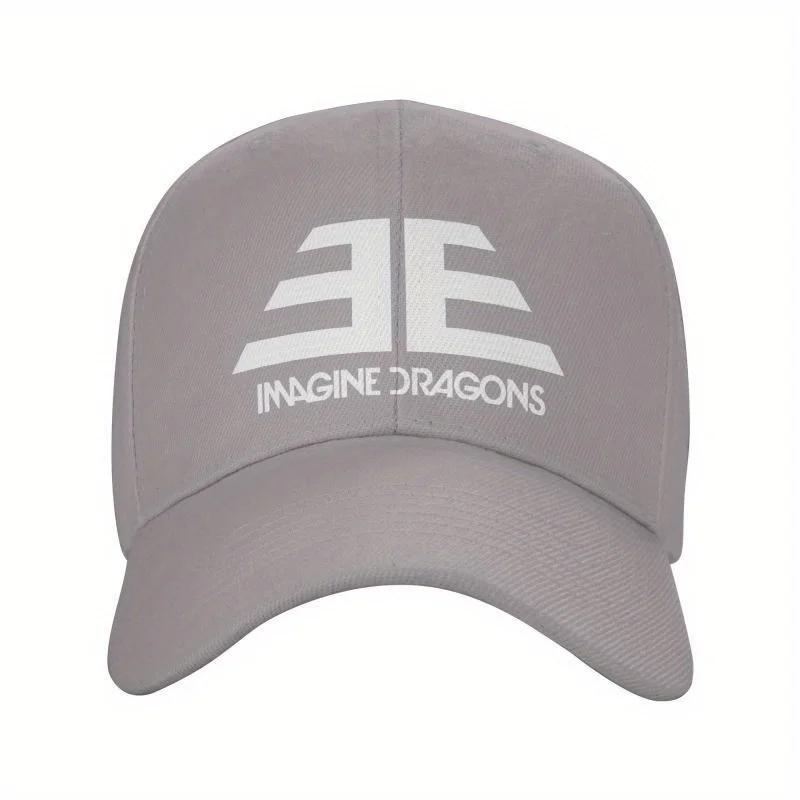 Imagine Dragons Unisexs lightweight baseball cap  breathable polyester black with white logo perfect for outdoor activities