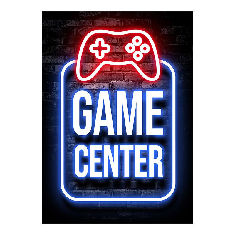 Картина на холсте Игровая комната Геймпад Панк-стиль Постеры Принты Настенное искусство Картины Подарок геймеру для комнаты мальчика Декор игровой комнаты Без рамы 30x45cm