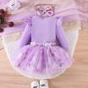 Infant Toddler Long-Sleeve Romper & Skirt Set