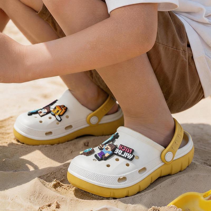 Boys Summer Hole Shoes Soft Sole Kids Slippers Sandals