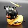 Gummi Gelbe Ente Spielzeugauto Armaturenbrett Dekorationen Auto Fahrrad Ornamente Gelbe Ente mit Propeller Helm Auto Innenzubehör