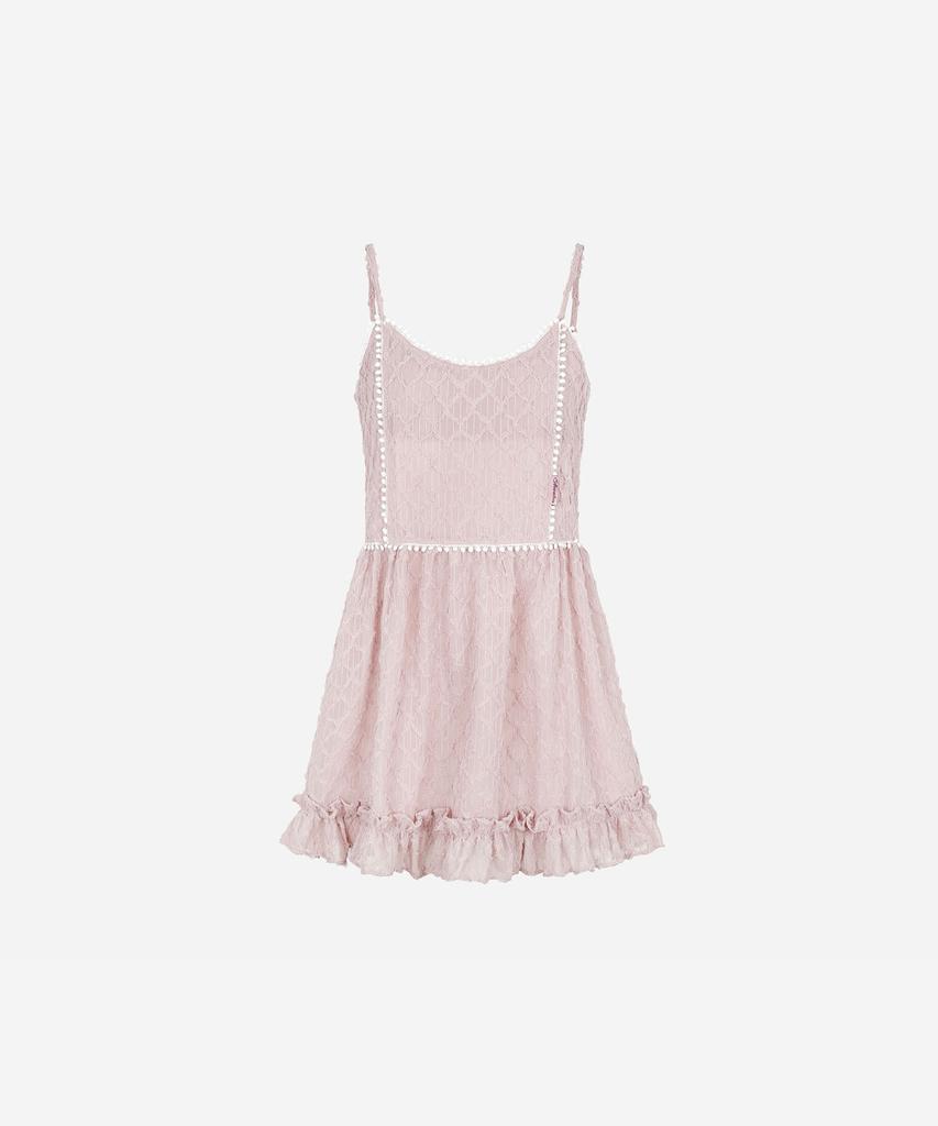 NEWALRIN Tutu Frill Lace Sleeveless Dress(3Colors)