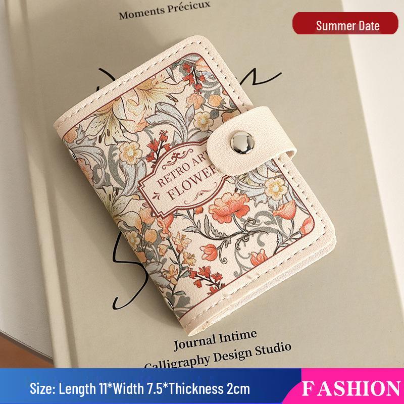 

Женский ретро цветочный держатель для нескольких ID и банковских карт - Большая вместимость