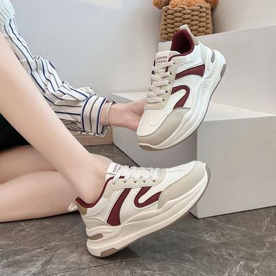 Ins Korean Version of Platform Dad Shoes 2025 Spring New Street Shot Student Running Sports Shoes Casual Shoes MXK901