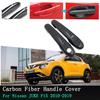 For Nissan JUKE F15 Infiniti Esq Car Exterior Sticker Door Handle Cover 2010~ Chrome Carbon Fiber Car Door Handle Protection