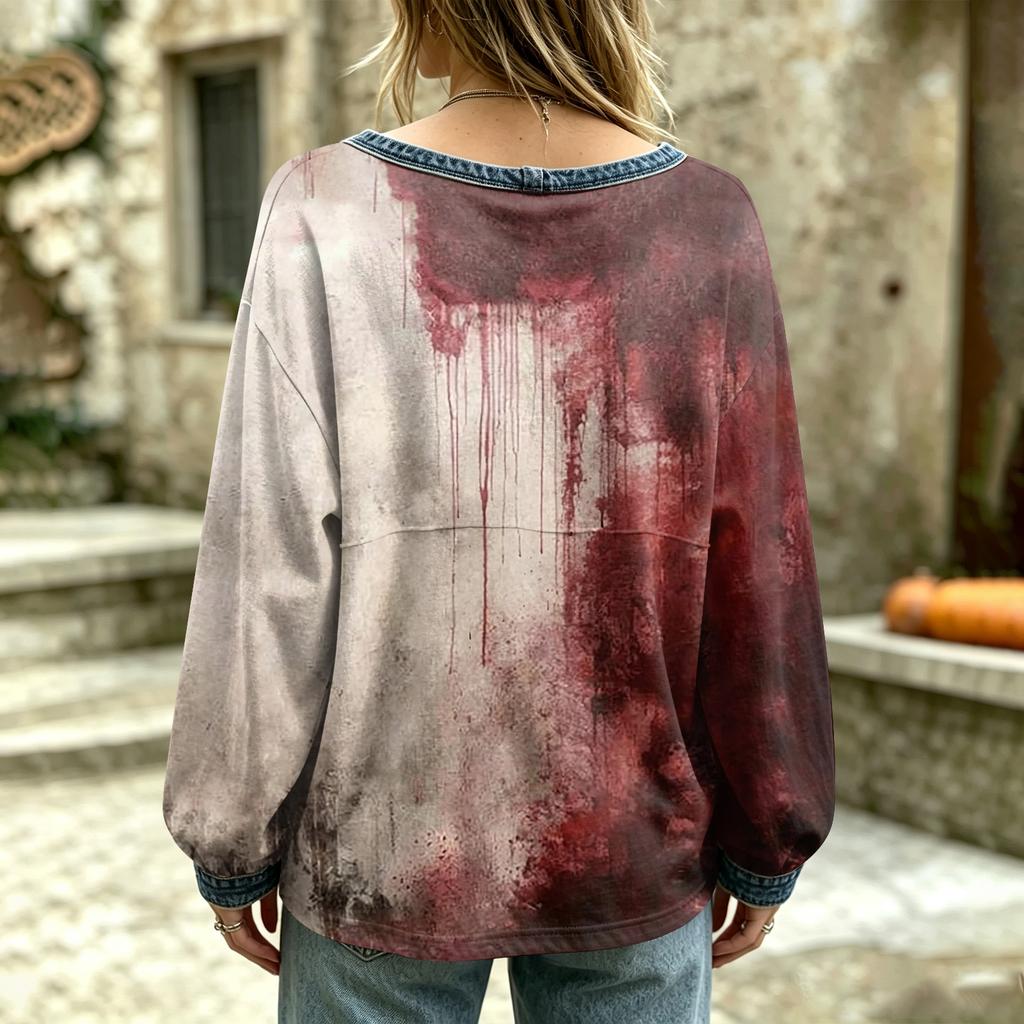 Women's Casual Long Sleeve Round Neck Basic Top with Fashion Design for Everyday Wear