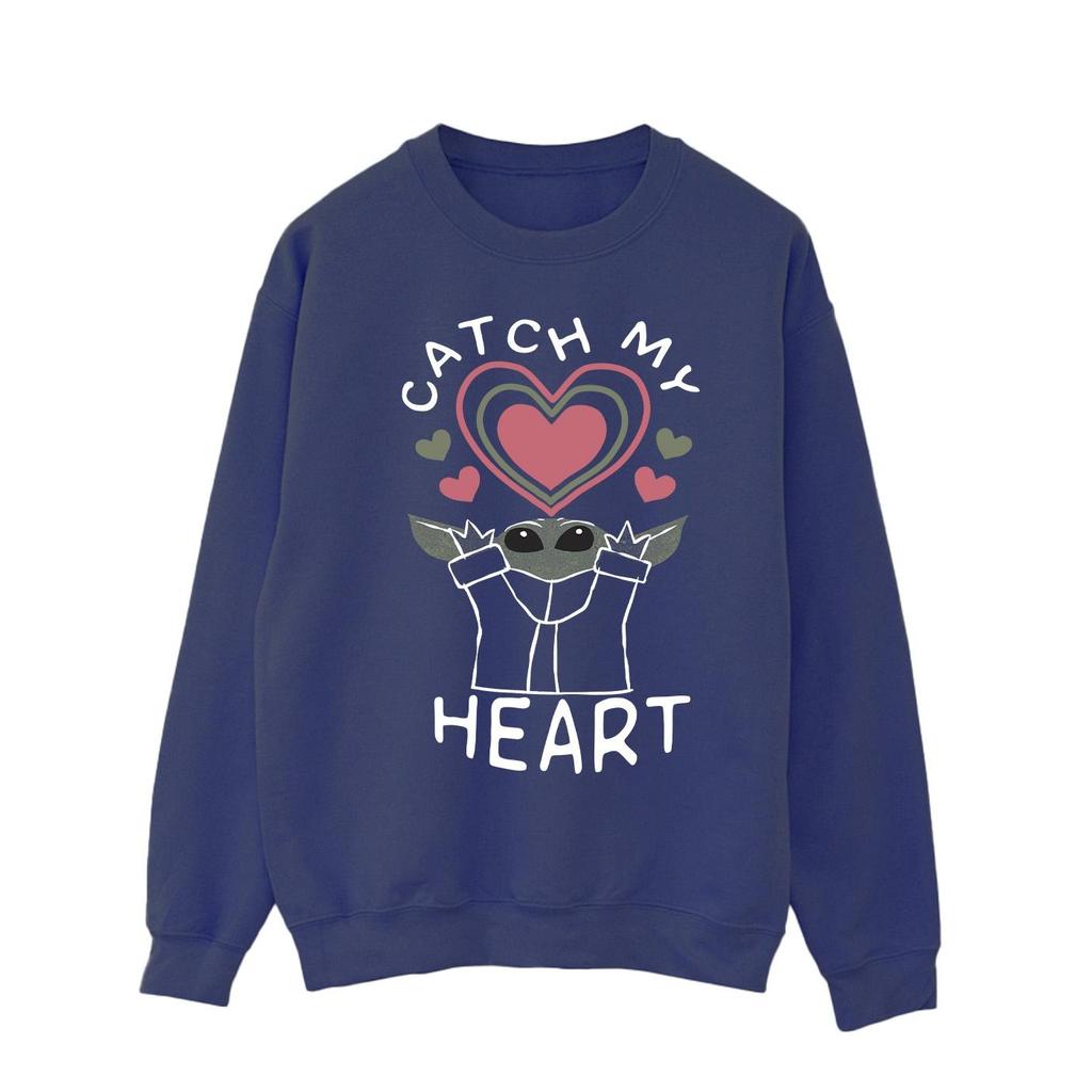 Star Wars Mandalorian Mens Catch My Heart Sweatshirt