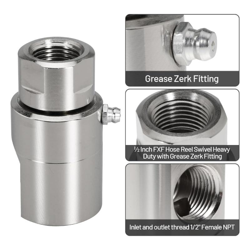 1/2Inch Hose Reel Swivel 5024-Ni-AL FXF Hose Reel Swivel Connector Heavy Duty Steel For Industrial Gardening