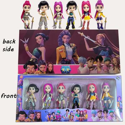 6pcs/set Box Kpop Devil Hunter Action Figure Set Derpy Tiger Rumi Mira Zoey Cute Dolls Collectible Figurines Fans Gift