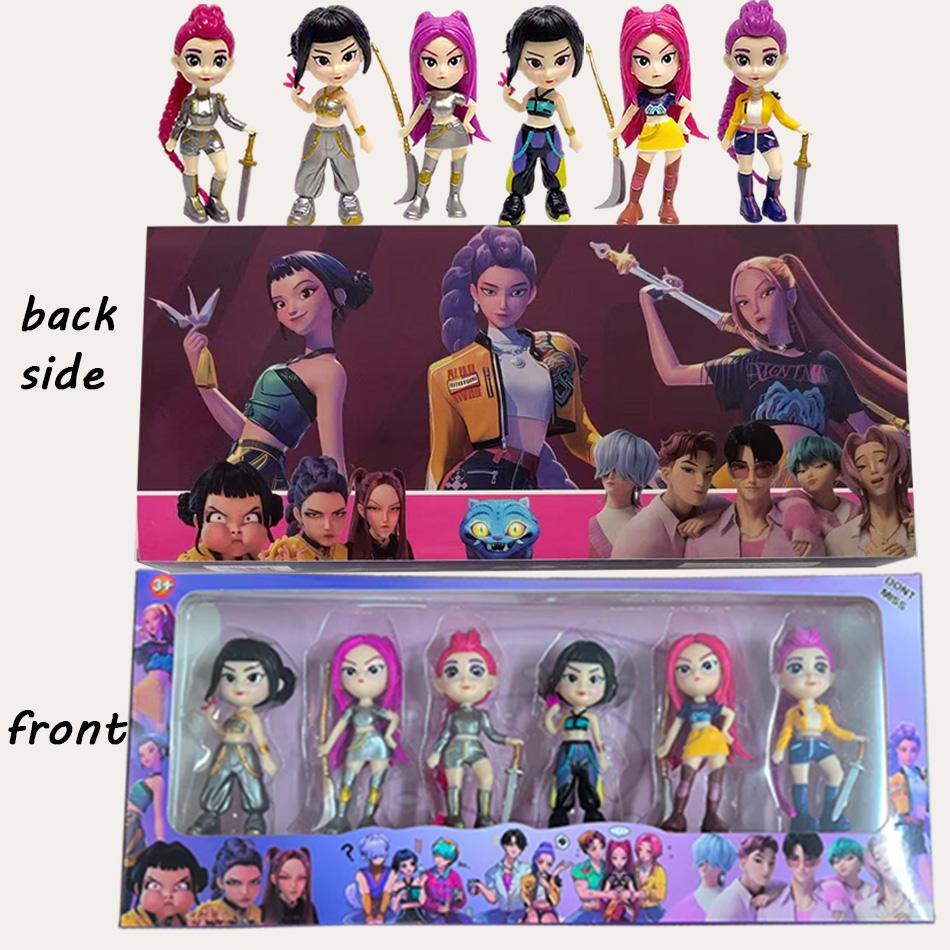 6 Stück/Set Box Kpop Devil Hunter Actionfiguren Set Derpy Tiger Rumi Mira Zoey Niedliche Puppen Sammlerfiguren Fans Geschenk