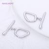 Rhodium Plated Irregular Toggle Clasps For Bracelet Making Supplies,Brass Jewelry Clasps Connector,DIY Jewelry Making Findings
