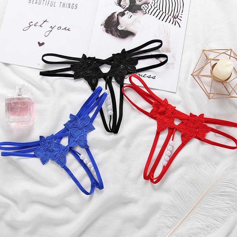 Sexy Ladies Embroidery G String Underwear Women  Hollow Thongs Panties K67
