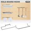 4Pcs Pegboard Paper Towel Holder Metal C/U Shape Pegboard Paper Roll Holder Peg Board Organizer Accessories for Kitchen Workshop