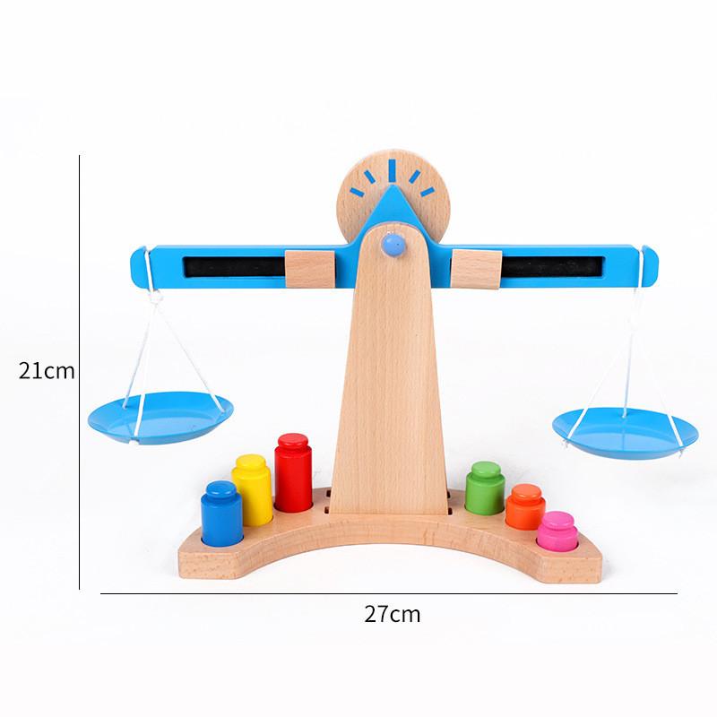 Wooden Balance Scale Toy For Children Educational Science Experiment Kids Learning Gift