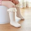 Girls Lace Princess Mid-Calf Socks for Spring and Fall, Baby Toddler Korean Cotton Socks,