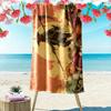 Halloween Vintage Scarecrow Pumpkin Harvest Print Beach Towel, Gothic Quick‑Dry Towel for Beach Pool Travel