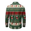 Maglia da Golf da Uomo a Maniche Lunghe con Stampa Natalizia Rete Asciugatura Rapida Top Casual Activewear