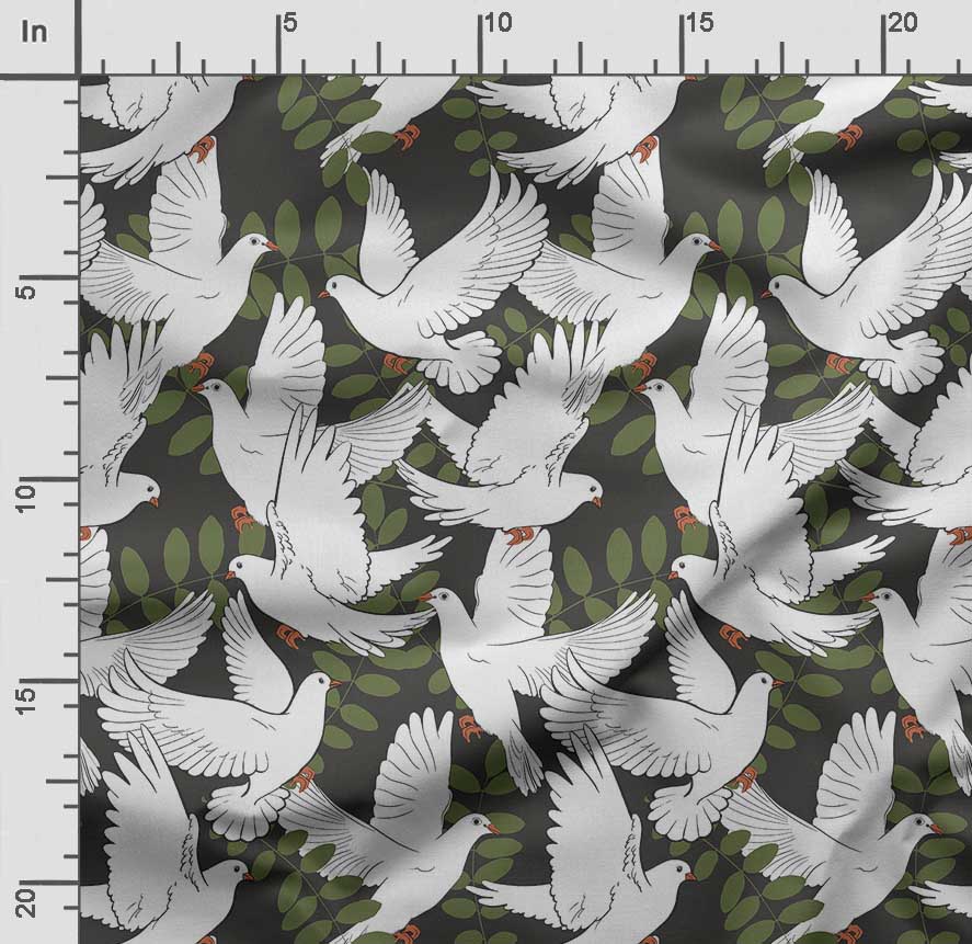 Soimoi Bird Print, Cotton Cambric, Quilting Fabric Sold by The Yard 42 Inch Wide, Medium Weight Cotton Fabric,