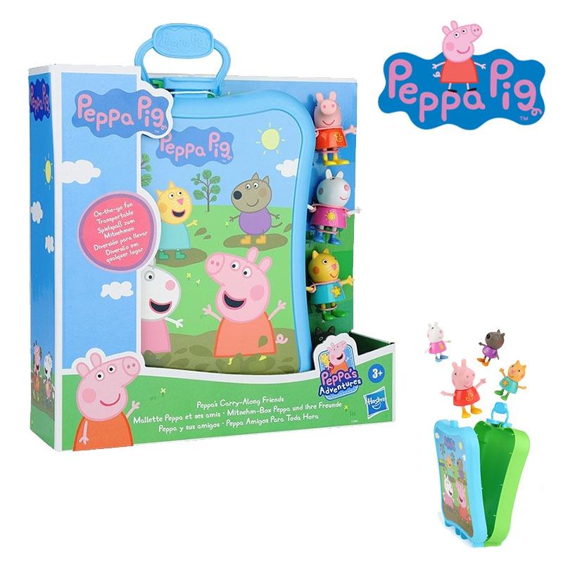 Peppa Pig Pink Piggy Portable Friend Plush Toy Set Peppa Carry-along Doll For Kids