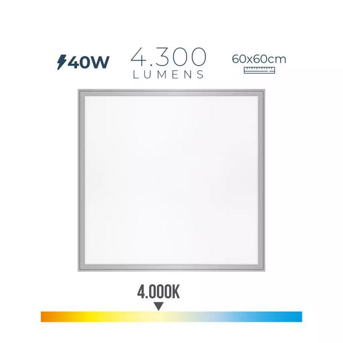 LED panel 40W Čtvercový Matný Chrom