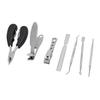 7pcs Toenail Clippers Ergonomic Handle Stainless Steel Nail Clippers Pedicure Tools with Storage Case