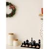 Vintage Metall Bordslykta Stadssiluett Design Batteridriven LED Ljusstake Heminredning Gåva