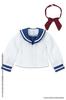 Pureneemo PNXS Sailor Ribbon Blouse II Blue X Bordeaux 1/6 (Doll Compatible)