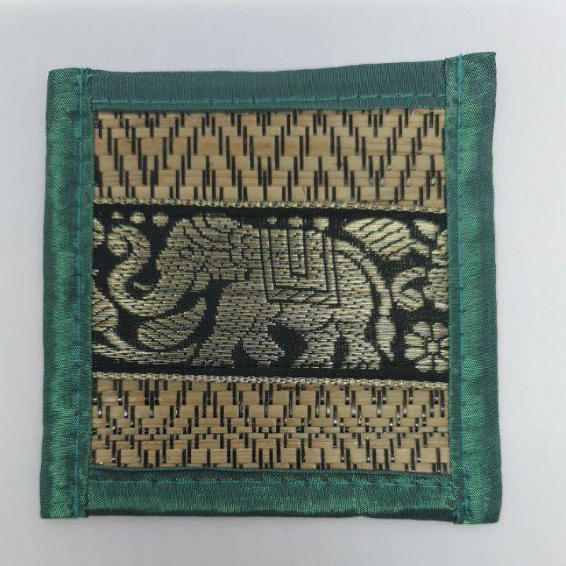 Elefantmattor Dryckunderlägg Thai silkesrörsmattor Matbordsunderlägg Souvenirpresent Present Handgjorda hantverk