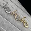 Diamond-Inlaid Rhombus Wave Earrings for Women, Coco Style, High-End, Versatile, Fashionable, Light Luxury Design