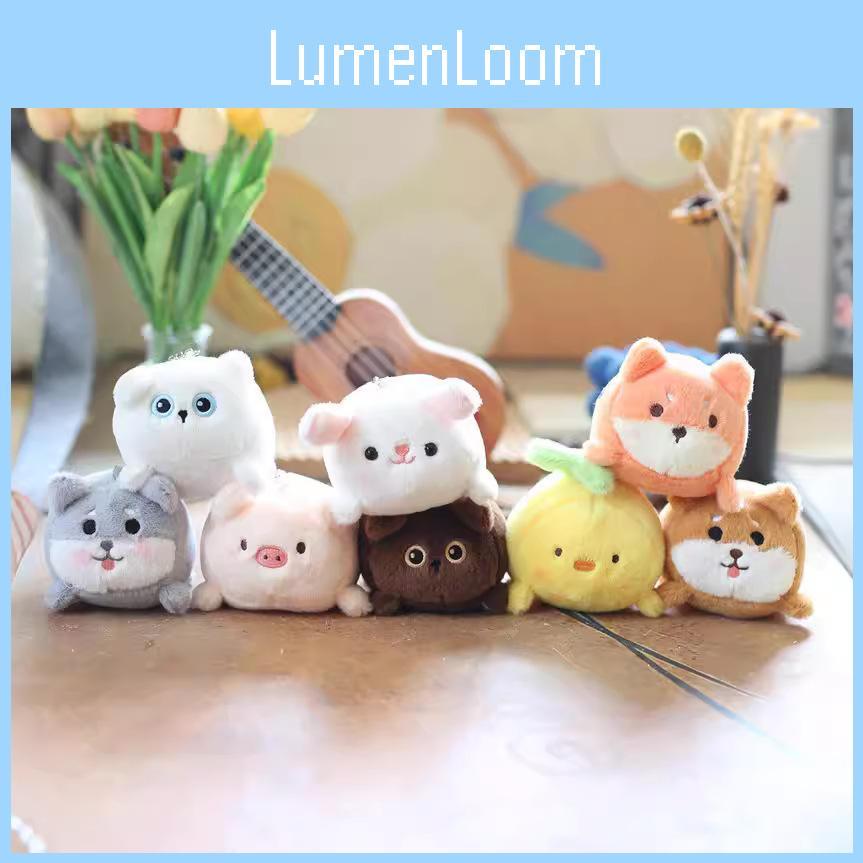 Adorable Plush Keychain Cute Cat Dog Bag Charm Fluffy Animal Doll Perfect Gift