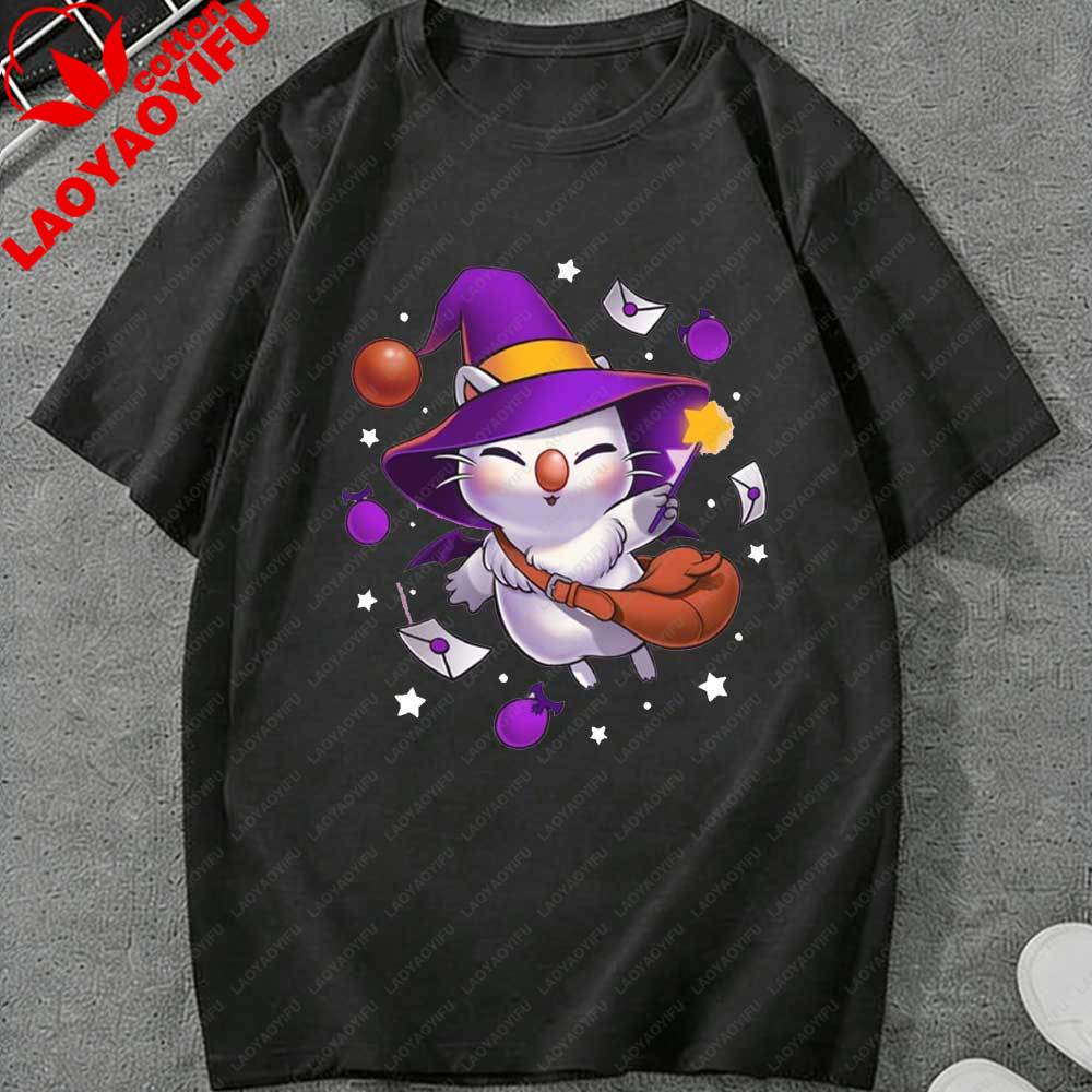 Witch Moogle Final Fantasy Tshirt Kupo Shirt Cute and Spooky Final Fantasy IX FFXIV FFVII Remake Tee Graphic T Shirts Tops