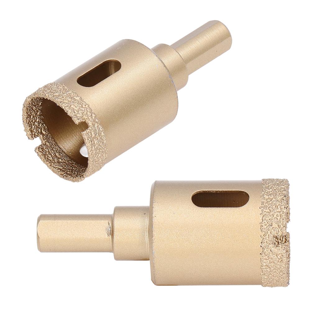 Gold Tone Hole Saw Drill Bit Alloy Shank Tile Hole Opener New Brazed Drill Bit  Home Improvement