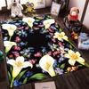 Floral Pattern Carpet with Calla Lilies and Colorful Flowers Design Suitable for Use As an Anti-slip for Living Room Bedroom Sofas