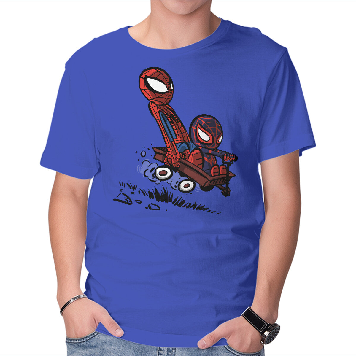 Unisex Crew Neck T-Shirt Peter And Miles Graphic Short Sleeve Casual Tee XXXL