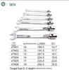 SATA Fully Polished Socket & Open-End Wrench Set (47601-47606)