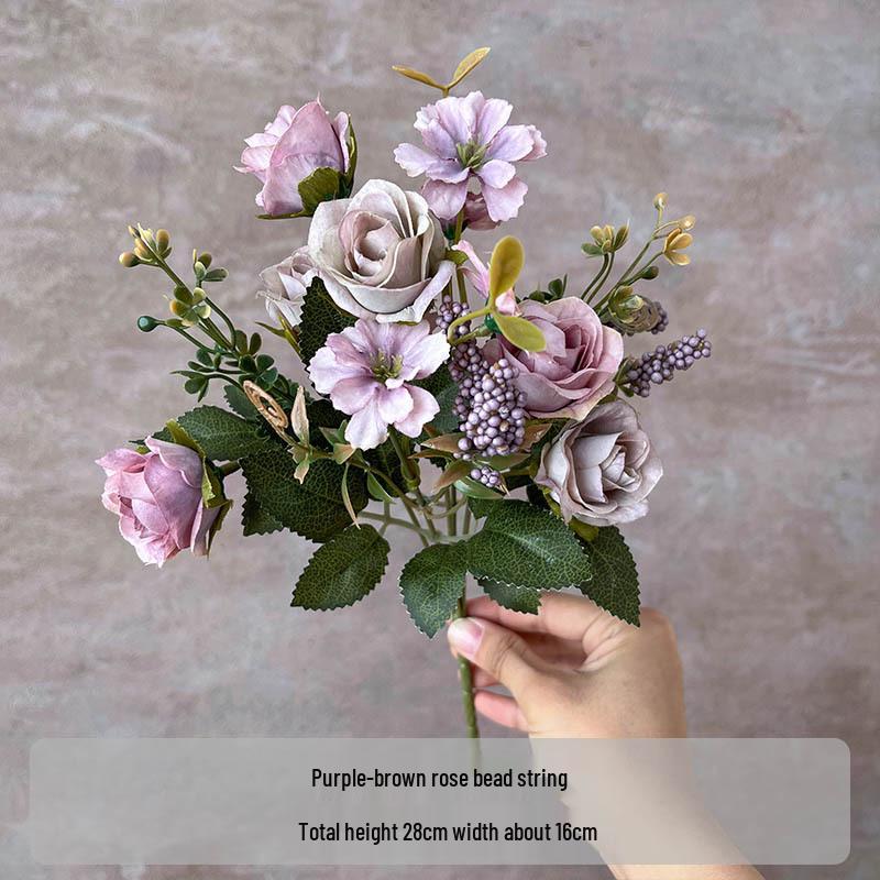 Flori Artificiale Seria Violet: Floral Decorativ Elegant pentru Casă, Nuntă, Cameră Model și Decor Moale.