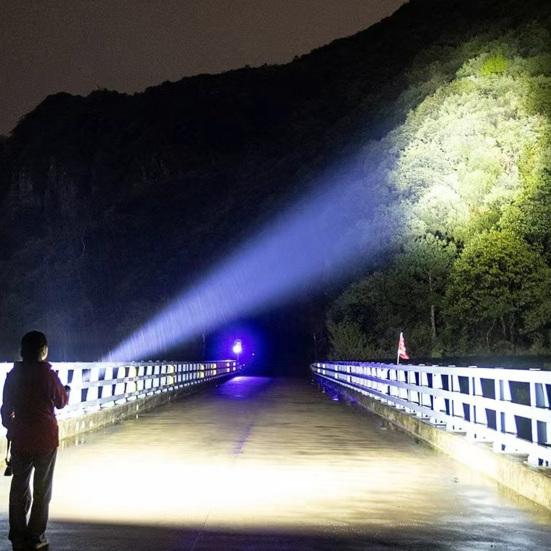 Super Bright Flashlight, Outdoor Waterproof Flashlight, Type-C Rechargeable Flashlight, Multifunctional Torch with Power Display, Zoomable Tactical