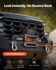Electric Winch, 5400 kg Load Capacity, 12V DC Truck Winch with 9.5 mm x 28 m Synthetic Rope, Wireless & Wired Remote Control, IP67 Waterproof for