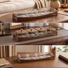 Wood Snack Tray with Glass Bowls Wooden Serving Dishes Appetizer