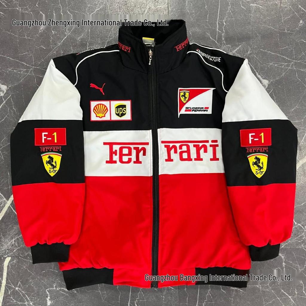F1 Embroidery Racing & Cycling Suit - Retro American Style Jacket for Men & Women