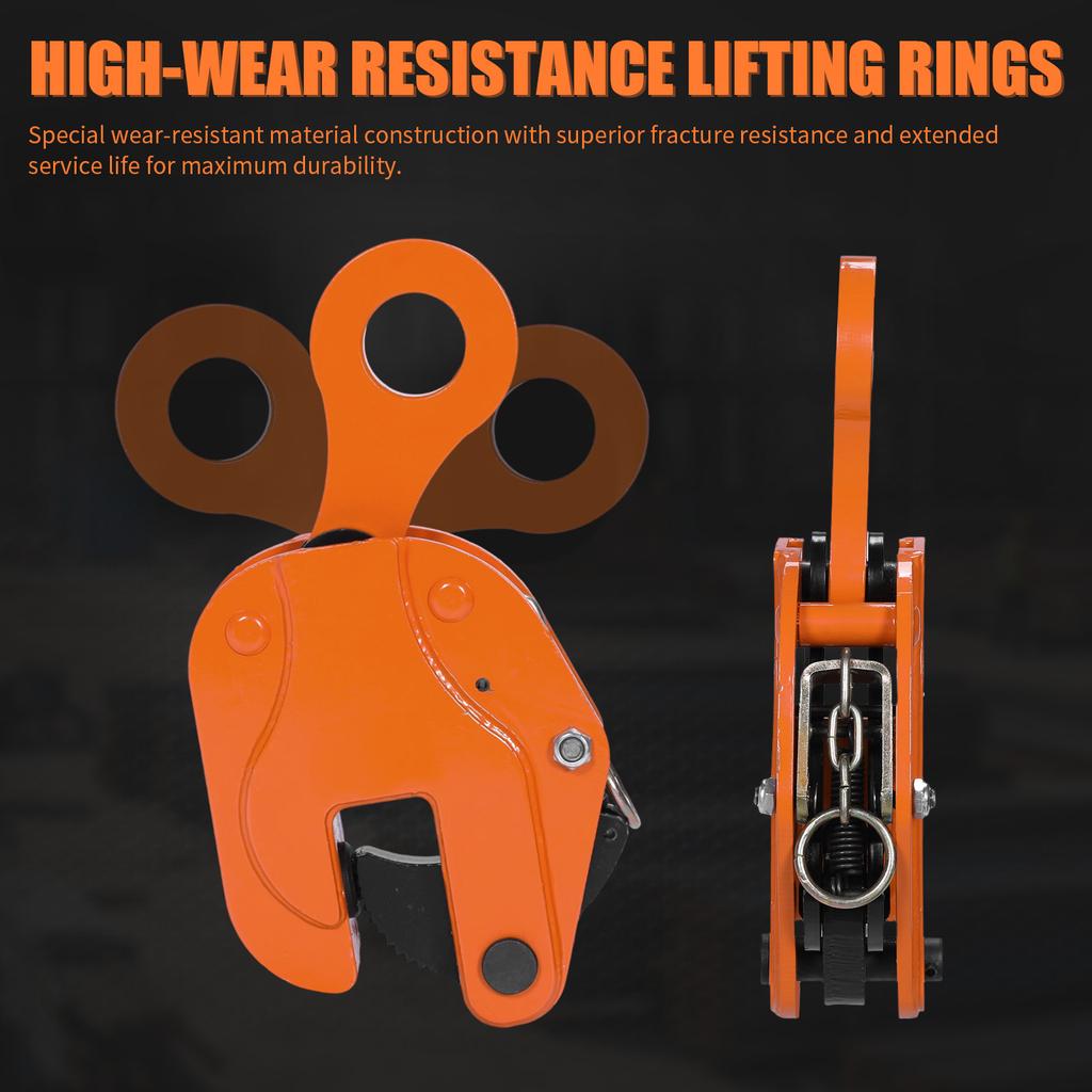 Construction Lifter Clip Wear Resist Vertical Lifters Alloy Plate Tongs Anti-Slip for Industry Crane Home Business