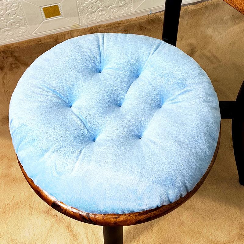 1pcs Solid Color Thickened Soft Plush Student Stool Cushion Circular Meditation Mats Square Living Room Floor Cushions Anti Slip Balcony Pads