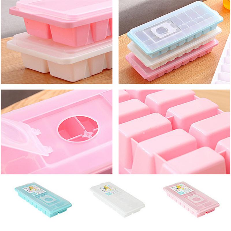 Ice Block Maker Tray 16 Grid Ice-cream Maker Mold With Lid For Ice Cream Party Whiskey Cocktail Cold Drink Ice Mold Kitchen Tool